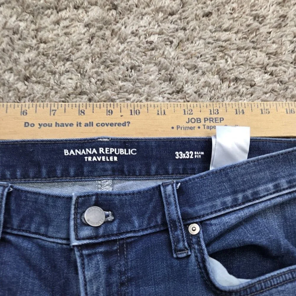 Banana Republic Jeans Mens 33x32 Blue Slim Fit Denim Stretch